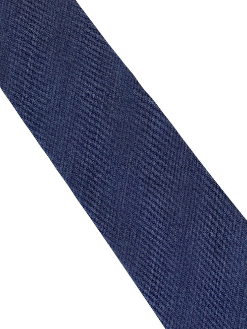 midnight blue grey plain cotton mens tie