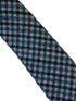 grey, blue, green & brown check tweed style 100% wool mens tie