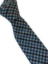 grey, blue, green & brown check tweed style 100% wool mens tie