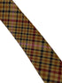 mustard gold brown check tweed style 100% wool mens tie