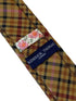 mustard gold brown check tweed style 100% wool mens tie
