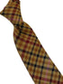 mustard gold brown check tweed style 100% wool mens tie