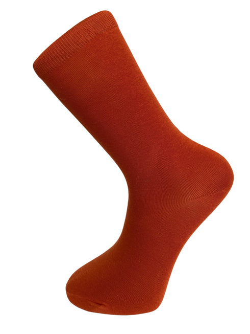 burnt orange luxury cotton socks