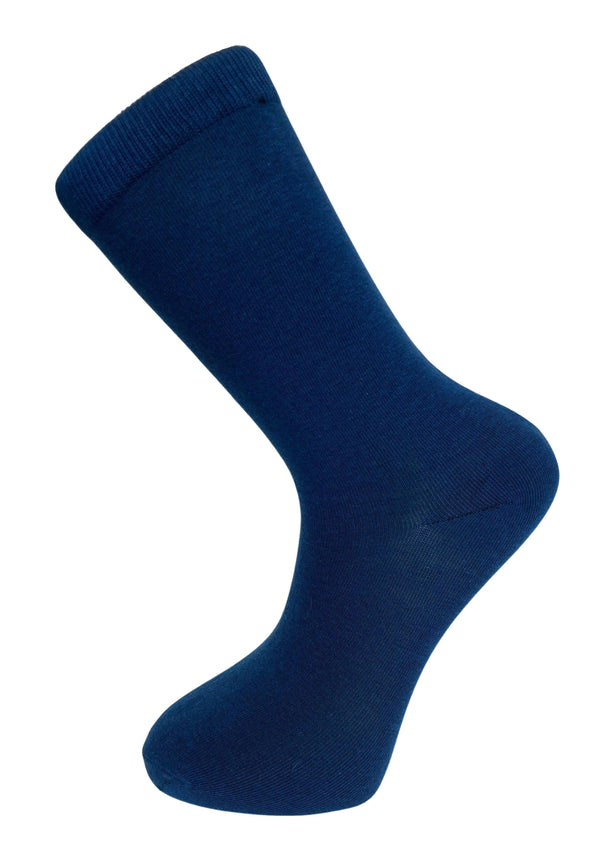 petrol medium blue luxury cotton socks