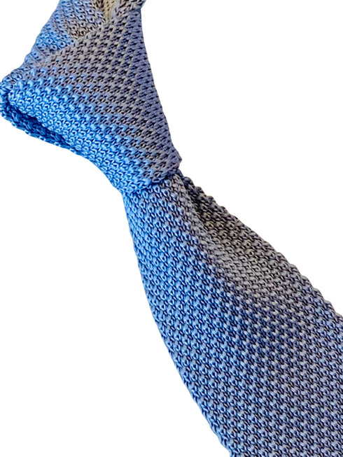 cornflower blue knitted tie