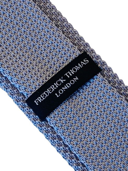 cornflower blue knitted tie