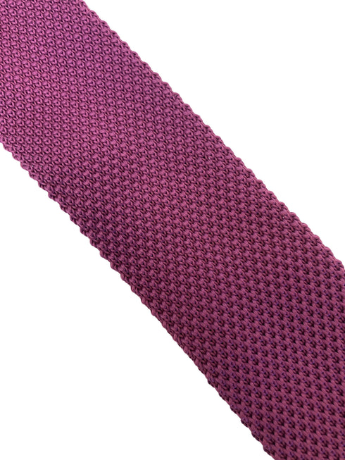 light aubergine plum purple mens knitted tie