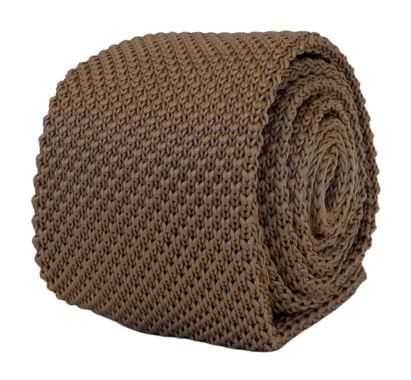 bronze brown mens knitted tie
