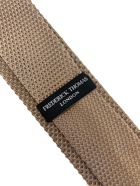 bronze brown mens knitted tie