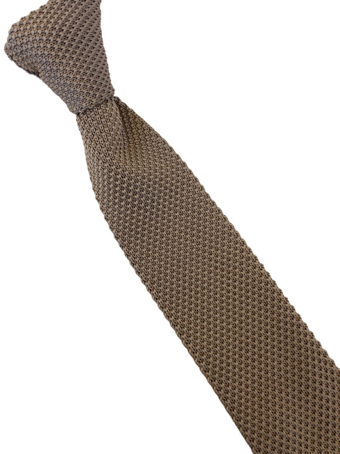 bronze brown mens knitted tie
