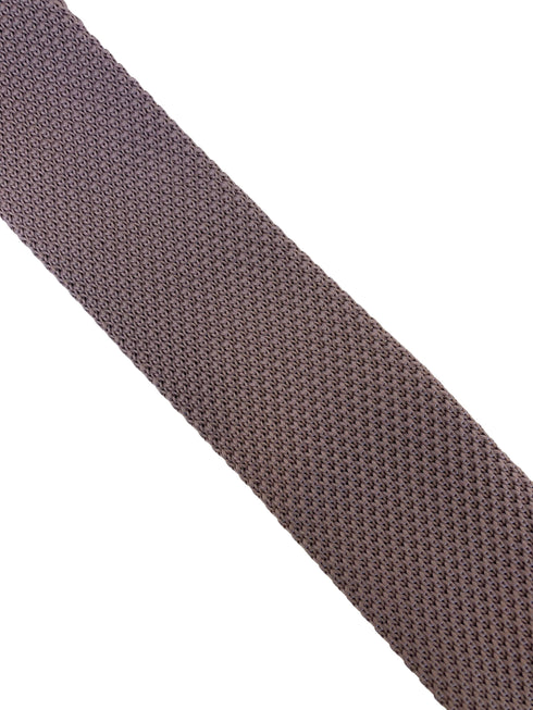 taupe brown mens knitted tie