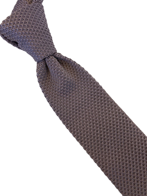 taupe brown mens knitted tie