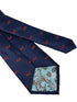 navy mens tie with chinese red dragon national symbol