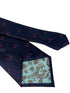 navy mens tie with french cockerel design national symbol
