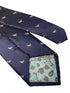 navy mens tie with seagull bird quirky design