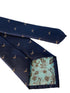navy mens tie with pterodactyl flying dinosaur quirky design
