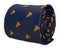 navy mens tie with pizza quirky design