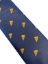 navy mens tie with pizza quirky design