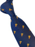 navy mens tie with pizza quirky design