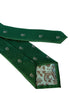 dark emerald green mens tie with skull quirky design
