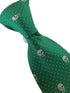 dark emerald green mens tie with skull quirky design