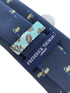 navy mens tie with scuba snorkelling mask quirky design