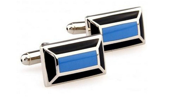 blue and navy cufflinks