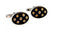 black spotty cufflinks