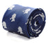 navy tie with sherlock holmes design