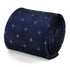 navy fleur de lis patterned tie
