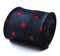 navy tie with red polka dots