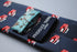 navy with red fire engine pattern tie