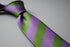 green and purple barber stripe tie