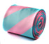 pink and light blue barber stripe tie