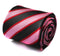 pink, red and black stripe tie