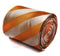 burnt orange and champagne striped tie