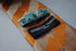 burnt orange and champagne striped tie