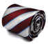 maroon and silver barber striped tie