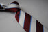 maroon and silver barber striped tie