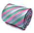 pink, white, blue and green striped tie