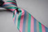 pink, white, blue and green striped tie