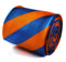 royal blue and orange barber striped tie