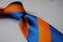 royal blue and orange barber striped tie