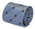 light blue tie with black polka dots
