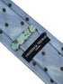 light blue tie with black polka dots