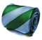 light blue and green barber striped design tie