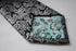 black and silver paisley design tie