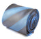 blue and silver grey barber striped design tie