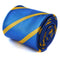 royal blue and yellow striped design tie