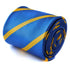 royal blue and yellow striped design tie